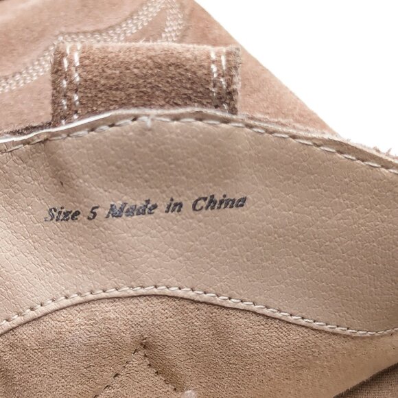 Dolce Vita Women Samsin Western Cowgirl Light Beige Suede Tall Boots Size 5 - Picture 7 of 10